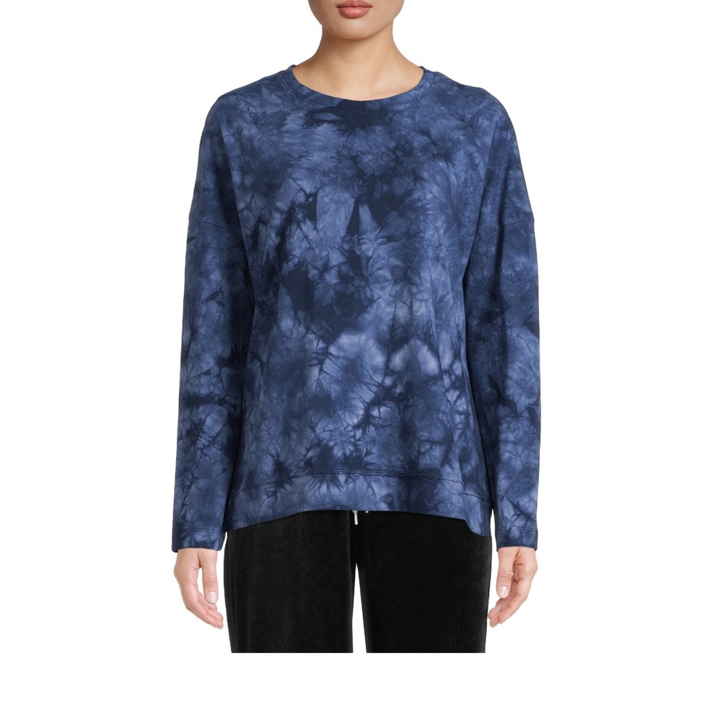 NWT Time And Tru Oversized Dark Navy Tye Dye T - Shirt / Pullover Sz M - Picture 12 of 15